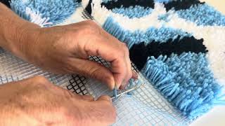 How To Latch Hook A Pillow