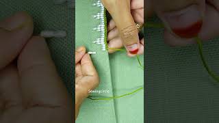 #embroidery #loopstitch #sewing #beginnersstitch #diy #stitchboutique #beads #diynstitch #tutorial