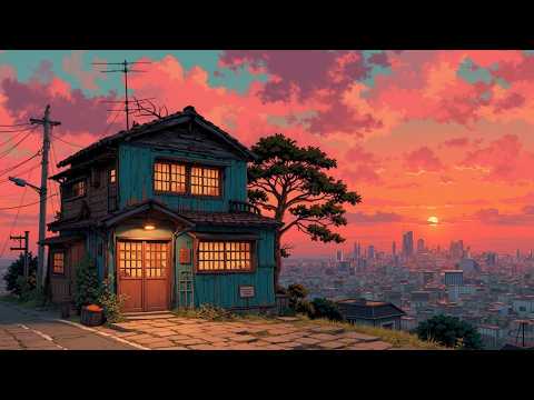 Lofi beats & Japanese retro vibes 🌇 Tokyo sunset rooftop chill