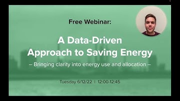 Teaser | A Data-Driven Approach to Saving Energy | Factry Webinar