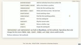 Python Lists, for & while Loops: Learn by Running Code | ISOM2600 0.4