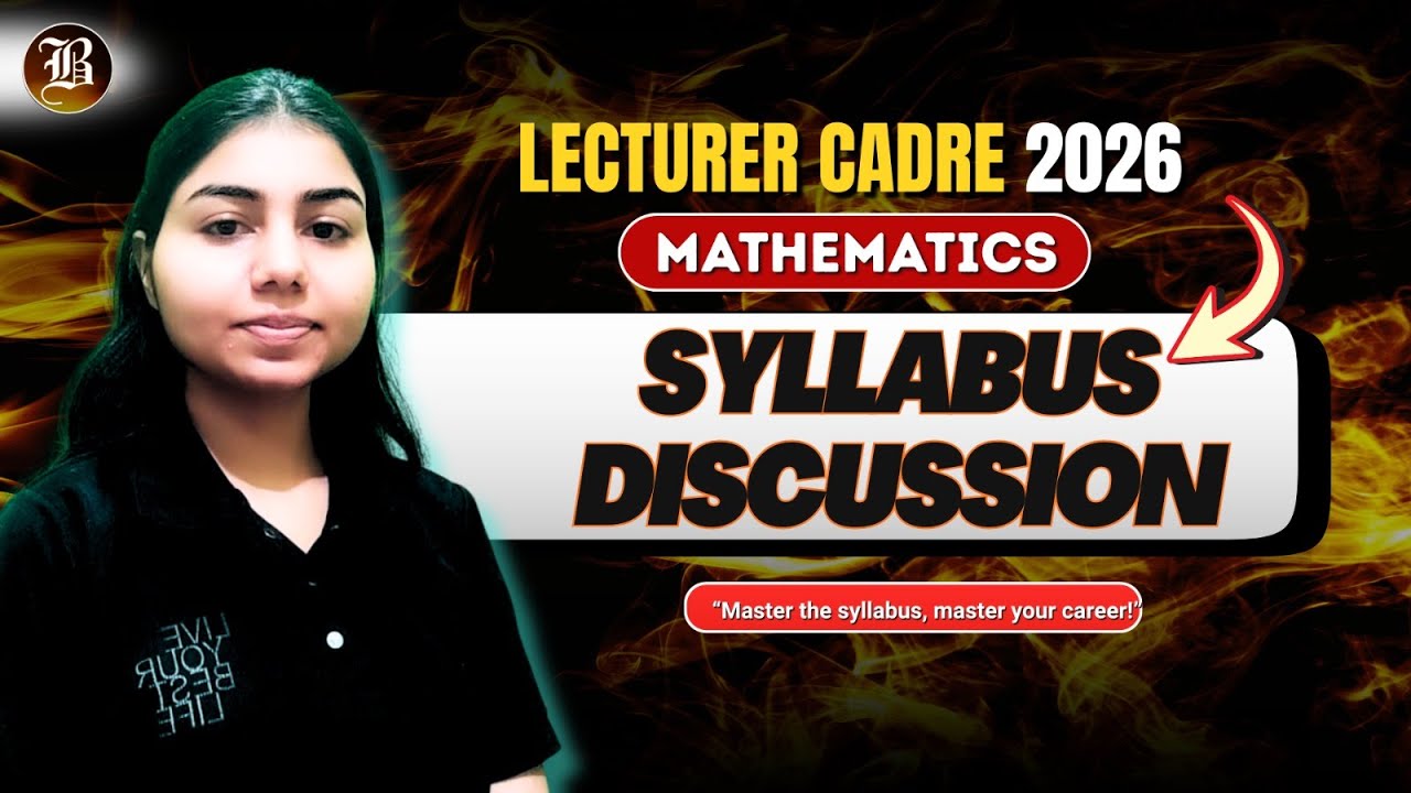 Lecturer Cadre Mathematics 2026 | Syllabus Discussion | Lecturer Exam Preparation 2026