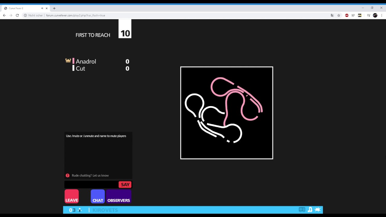 Curve Fever 2 1v1 none Cut vs Nitrogen Dioxide(Anadrol) - YouTube