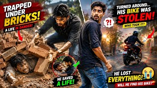 He saved a man… but lost his bike! 😱 Watch the shocking ending!