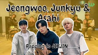 TREASURE's Jeongwoo, Junkyu & Asahi Rapping to Jikjin
