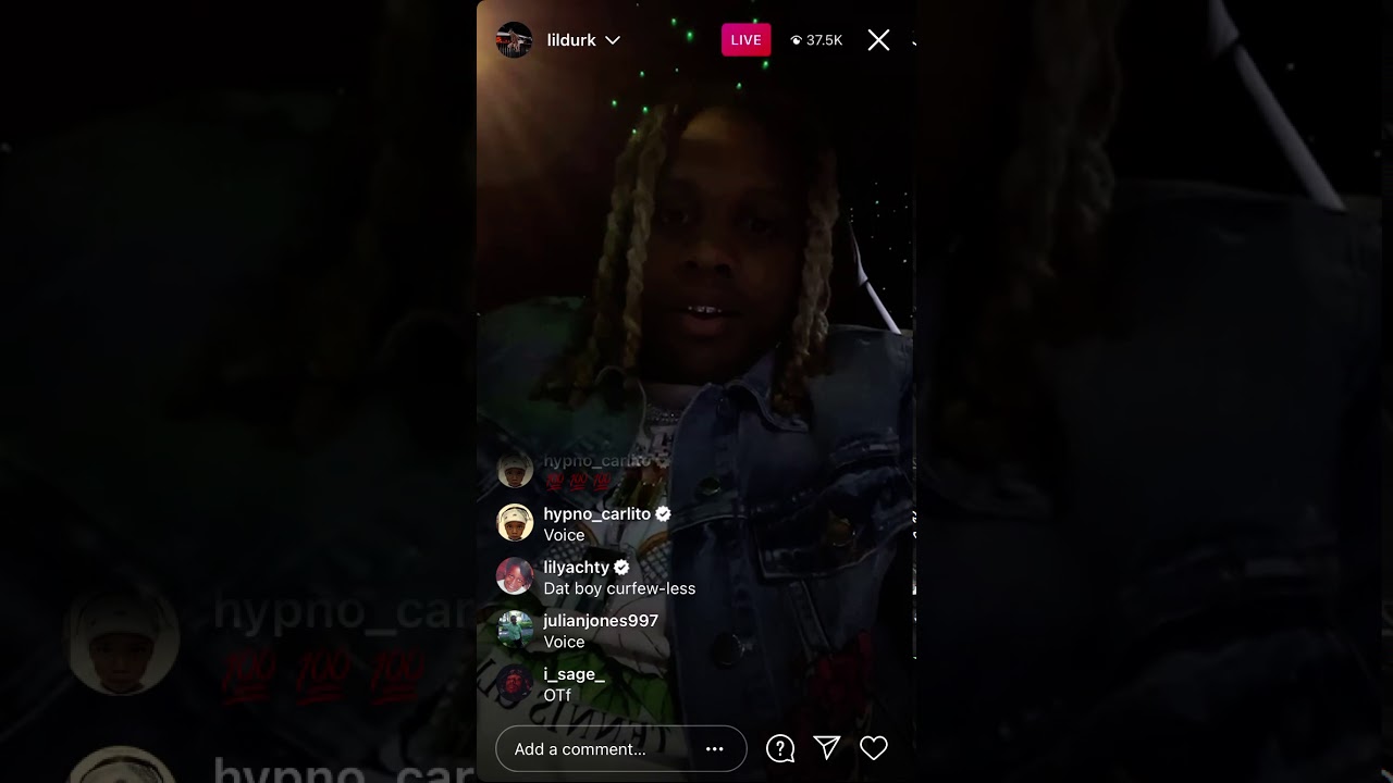 Lil Durk Instagram Live March 17, 2021