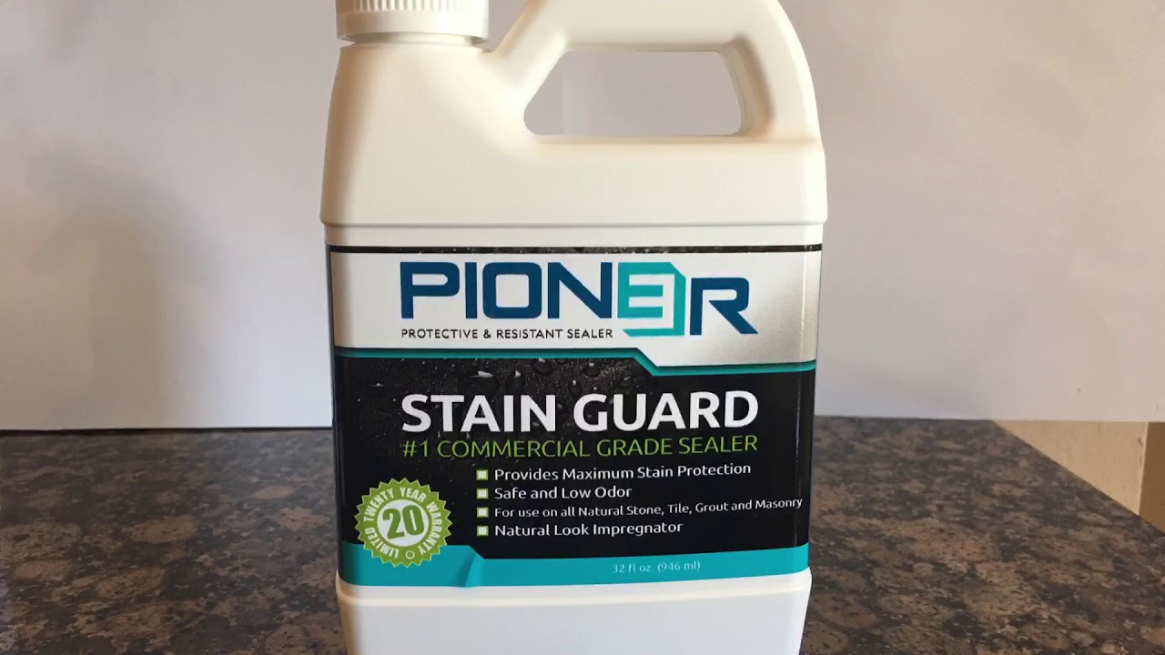Applying Stain Guard to concrete pavers YouTube