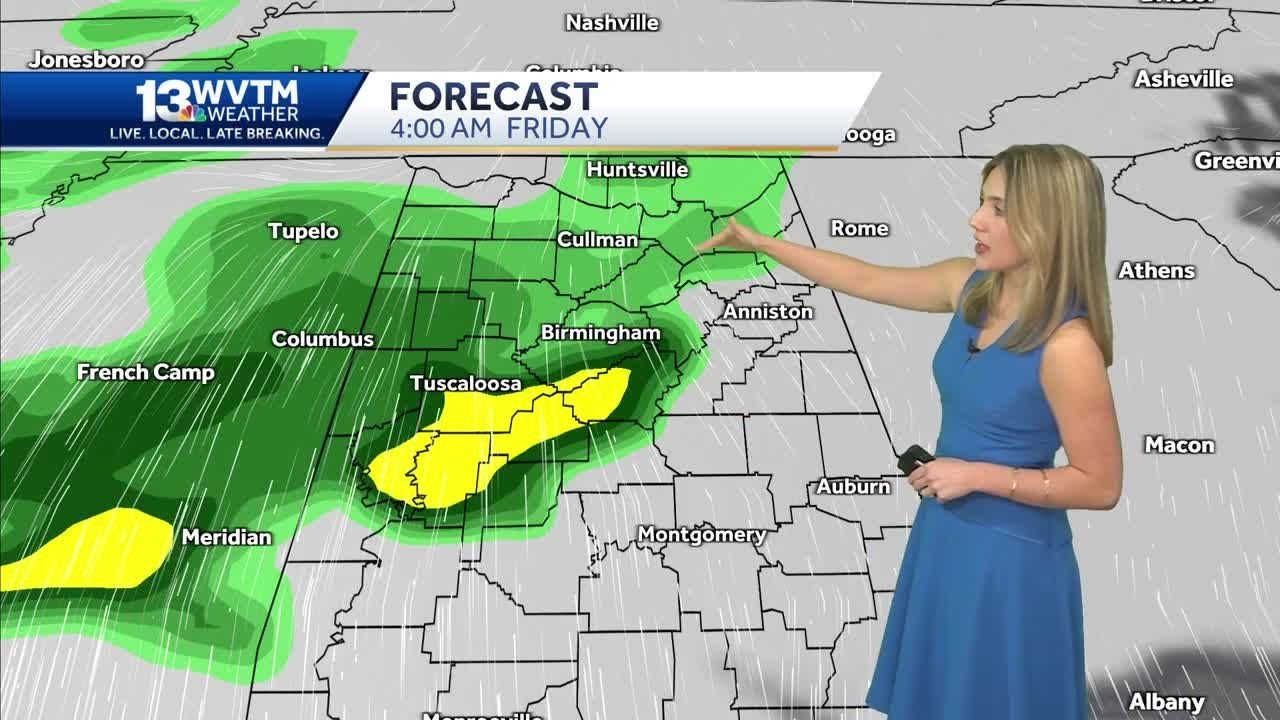 Continued warming in Alabama ahead of rain and storms Friday. Impact ...