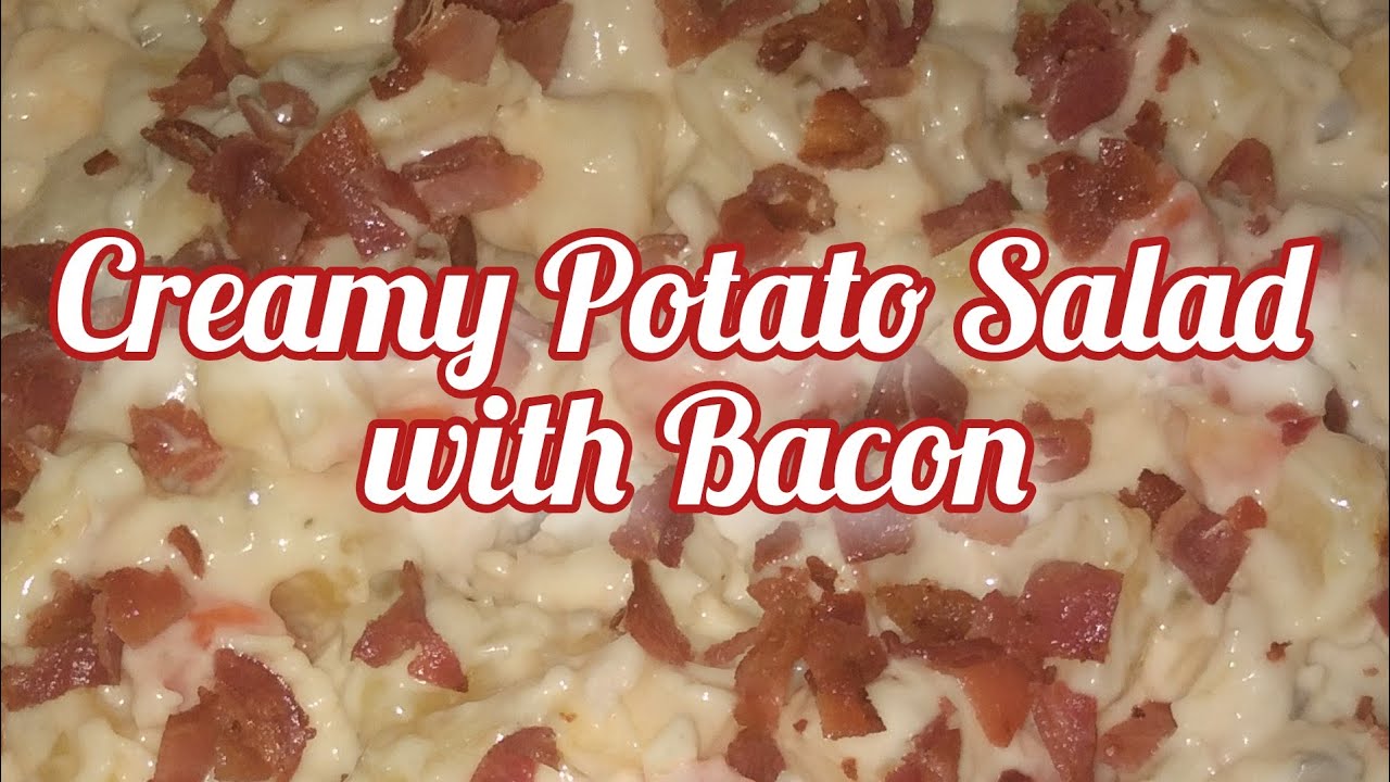 How to make a Creamy Potato Salad with Bacon |  Yummylicious | AnneCafe03