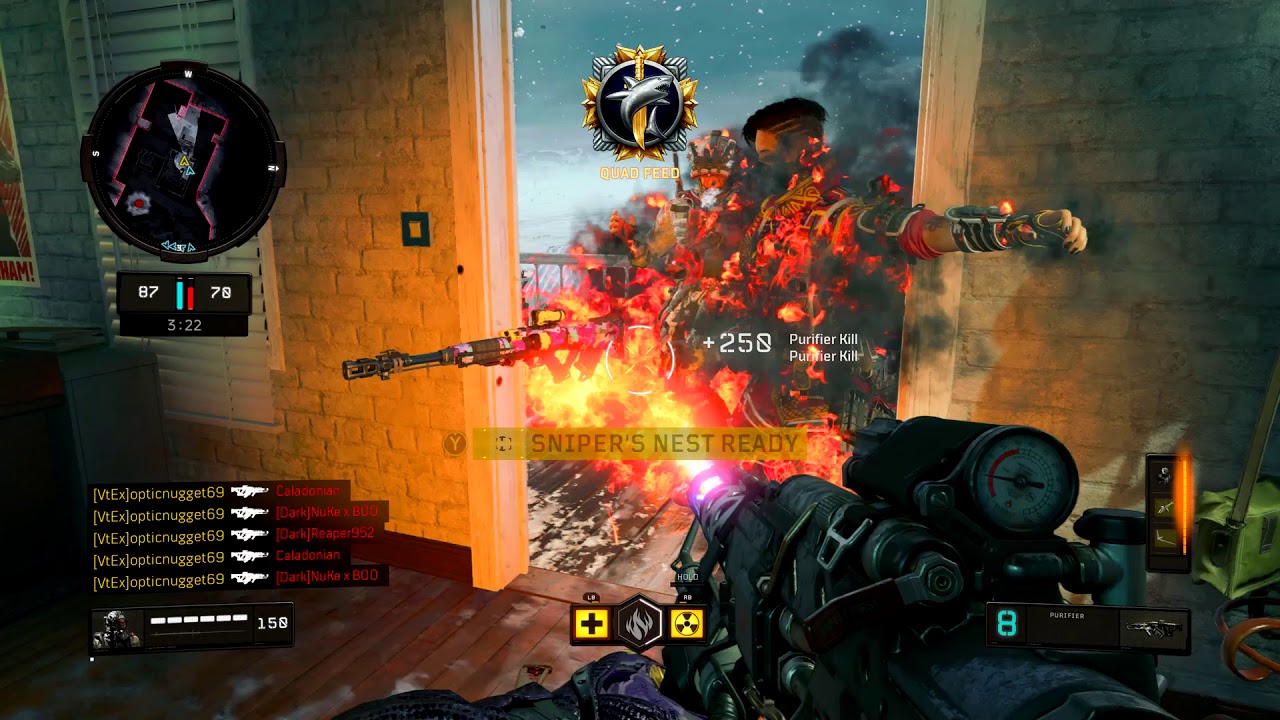 FLAMETHROWER+TACDEPLOY=INSANE 10 MAN FEED!!! (black ops 4)