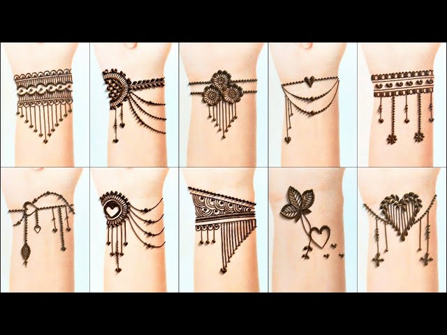 World's Best Bracelet Tattoo Designs | Mehndi Tattoos | Girls fashion ||2020|| Cute Tattoo for Girls class=