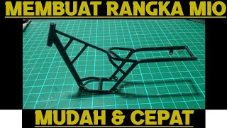 cara membuat rangka miniatur motor drag mio