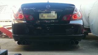 Nissan Fuga 450GT Cold start (Custom Exhaust)