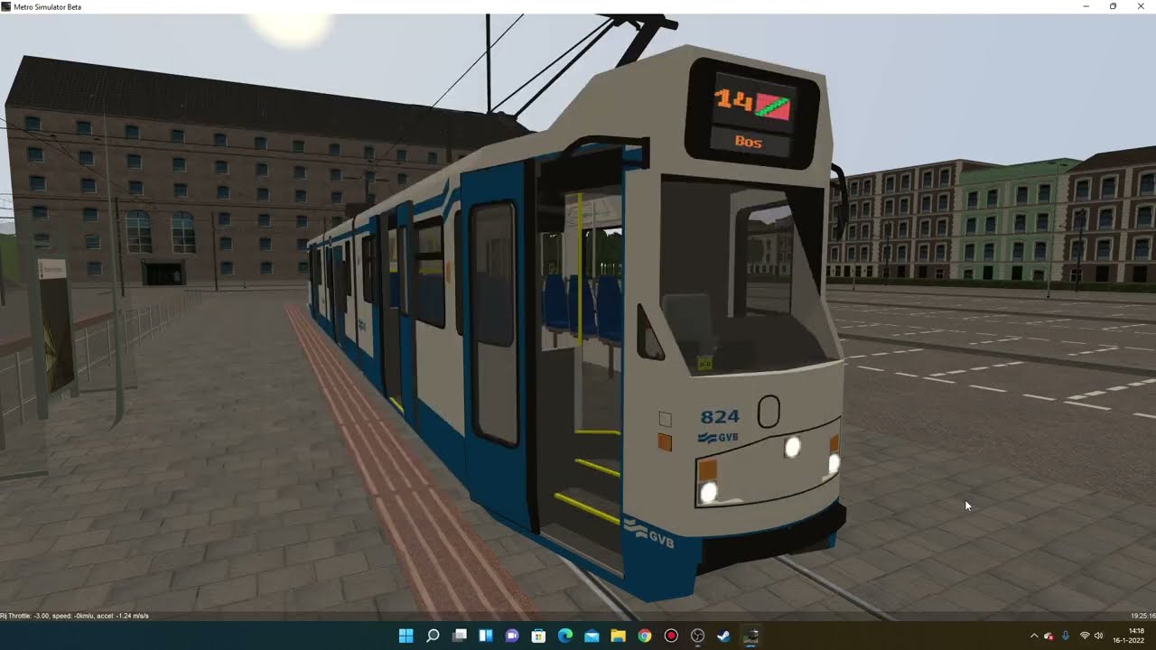 Metro sim bèta 3.17 Lijn Haven -