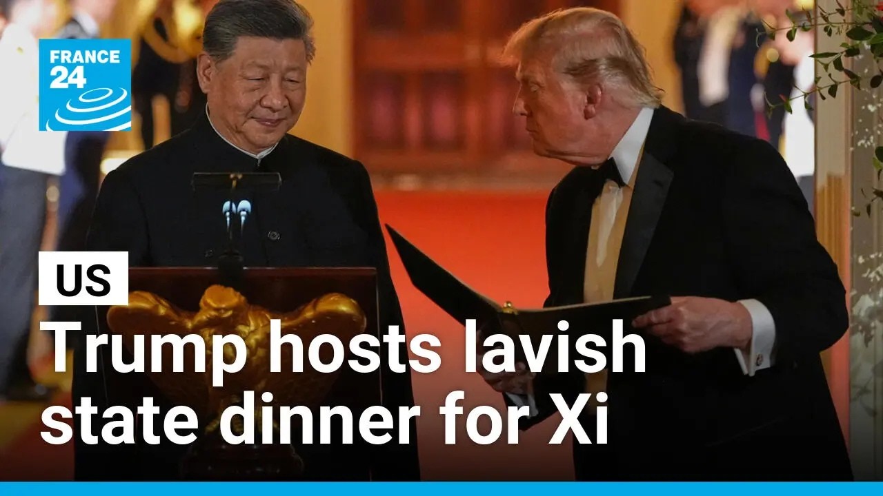 Trump hosts lavish state dinner for Xi, praises US-China friendship • FRANCE 24 English