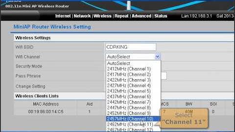 Procedure on how to configure DHCP Connection in CW MiniAP using Windows XP