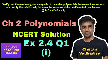 Ex 2.4, Q1 Class 10 Maths, Ncert Solution, Chapter 2 Polynomials