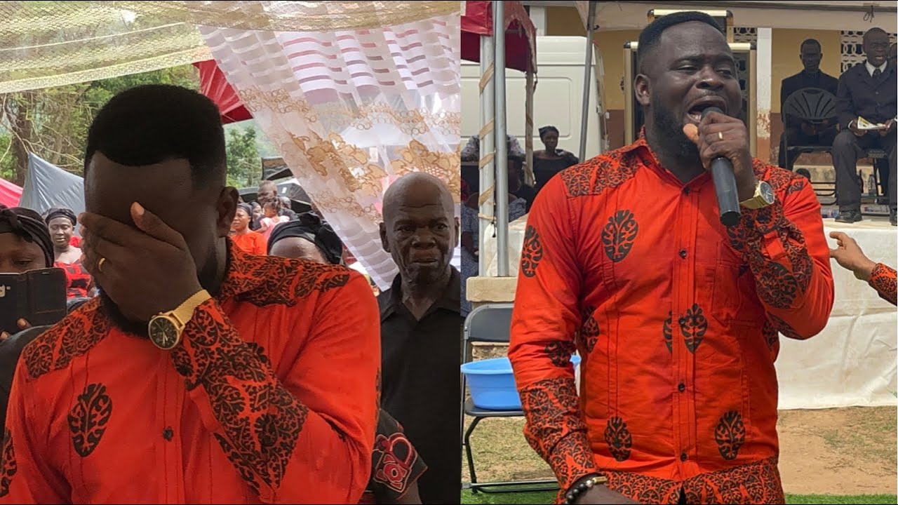  SK Frimpong Worship in tears😭 at His Father’s Funeral, Got Everyone Crying 😢