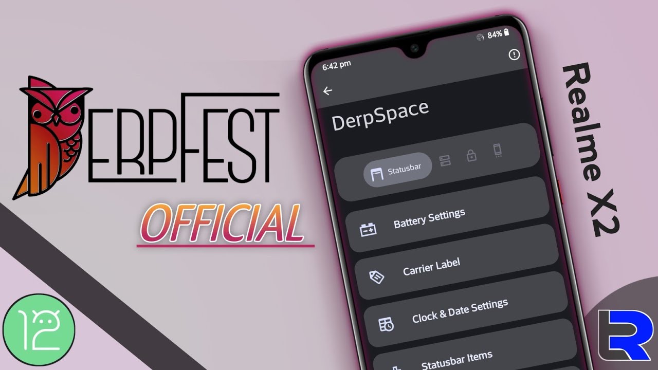 Derpfest OFFICIAL🔥Android 12 Custom ROM for Realme X2 | Detailed Review ...