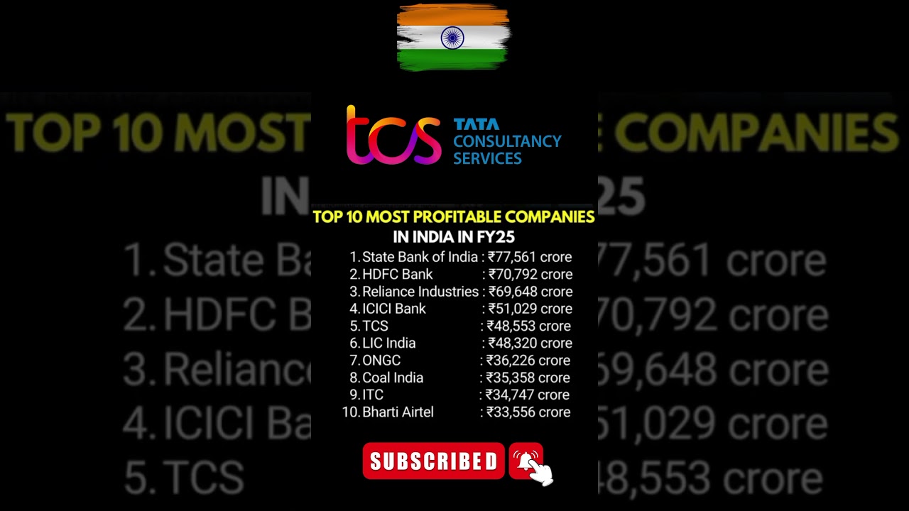 TOP 10 MOST PROFITABLE COMPANIES IN INDIA IN FY25 