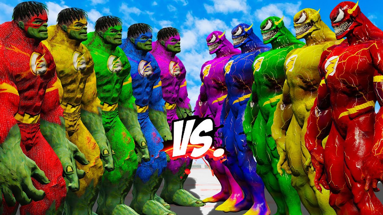TEAM HULK COLOR VS TEAM VENOM COLOR - EPIC SUPERHEROES WAR - YouTube
