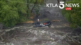 Crews Make SwiftWater Rescue in L.A. River