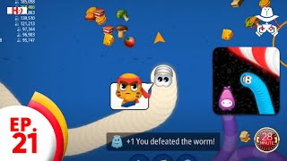 Worms Zone .io - Hungry Snake - Episode 21 - Invisible Gameplay [Android, iOS]