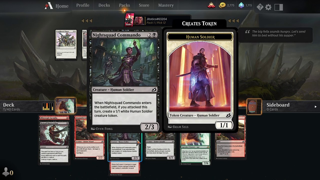 MTG Arena Draft Ikoria 7 (Bots) Koglaless Kogla Deck YouTube