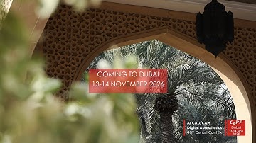 Invitation to the AI CAD/CAM Digital & Aesthetics 40th Dental ConfEx 13-14 Nov 2026 DUBAI