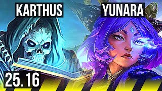 KARTHUS & Pyke vs YUNARA & Soraka (ADC) | EUW Master | 25.16