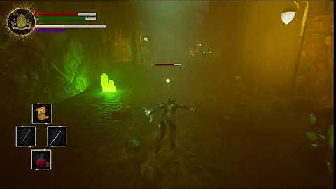 Backflip Dodge Animation During Combat with Twigativa Enemy