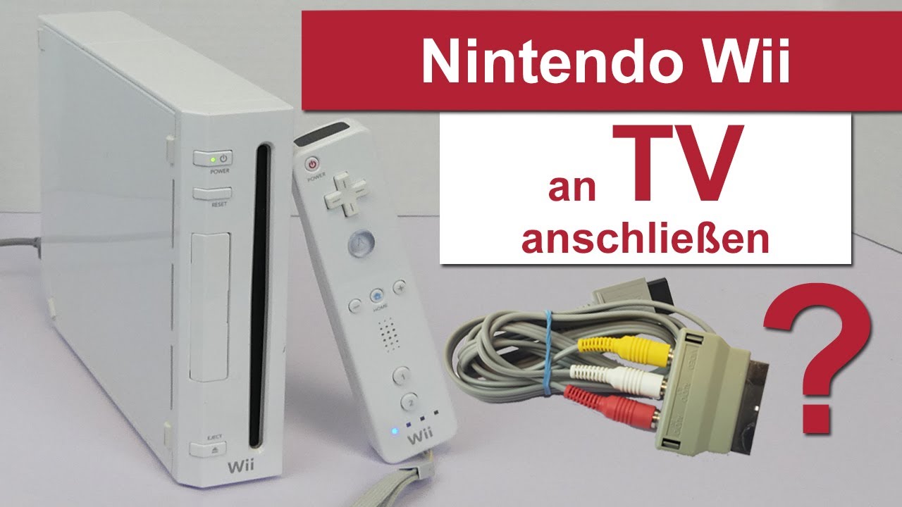 Nintendo Wii an Fernseher anschließen (auch HDMI) - YouTube