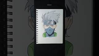 Drawing Kakashi Hatake from Naruto 🔥 #shorts #animeart #kakashihatake