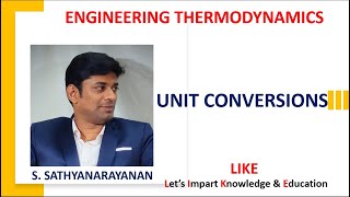 Thermodynamics -Unit conversion