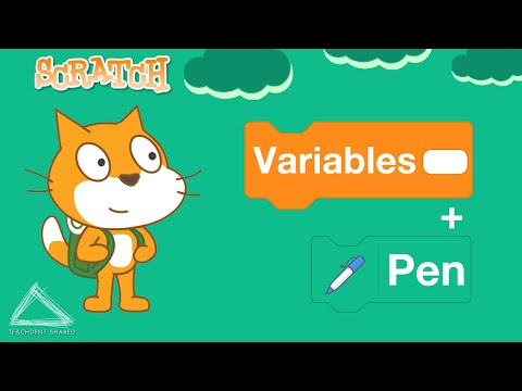 กลุ่มบล็อก Variables (ตัวแปร) + กลุ่มบล็อก Pen (การวาด)  | Scratch Coding EP.8