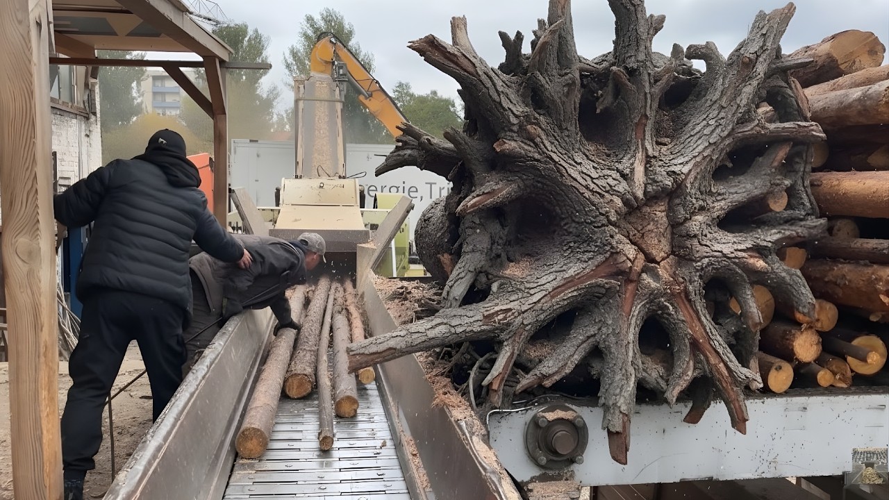 The Most Unbelievable Moment in Wood Chips Processing.