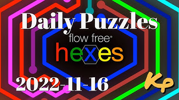 Flow Free Hexes - Daily Puzzles - 2022-11-16 - November 16th 2022