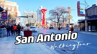 San Antonio downtown walking tour/ River Walk /San Antonio Travel Guide 2023 / Texas USA / 4K