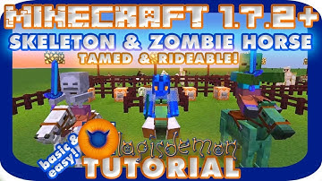 ☿ TUTORIAL Skeleton Zombie Horse TAMED & SADDLED = rideable! | Minecraft 1.7.2+ Command (or -block)