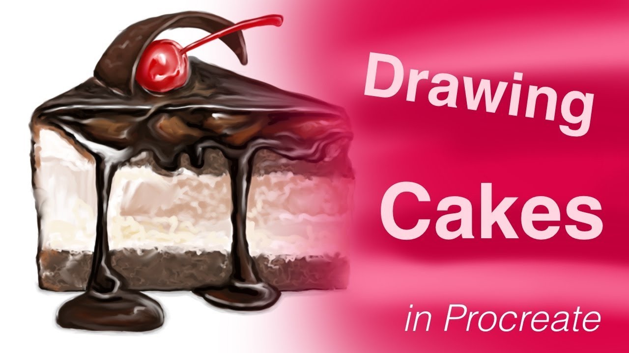 DashikiArts / Drawing process cakes in Procreate