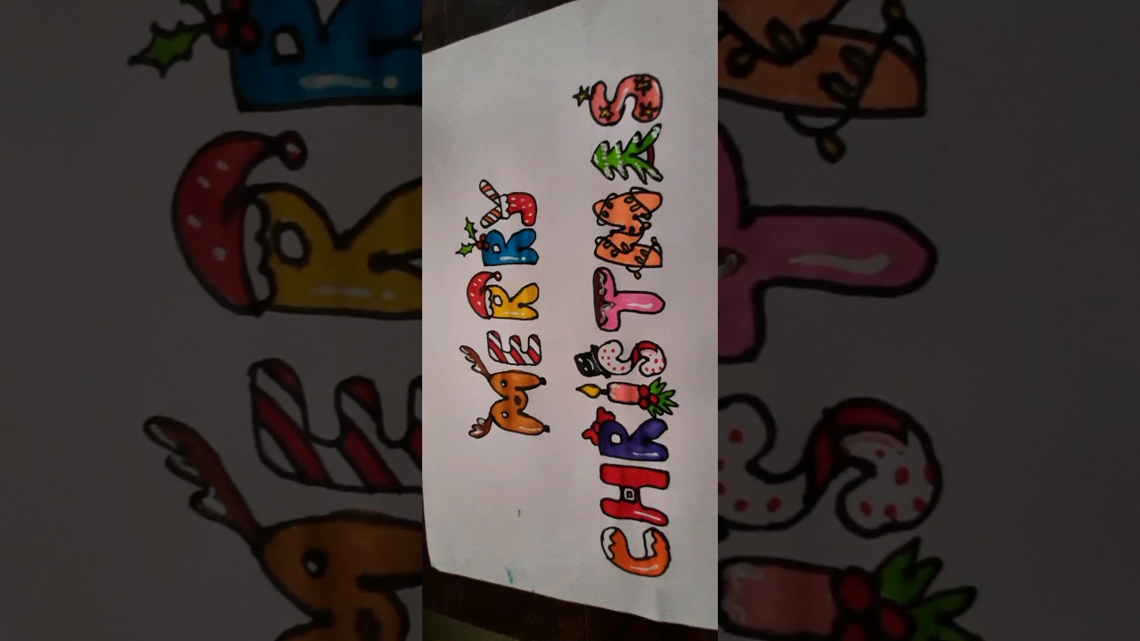 merry Christmas cartoon font 