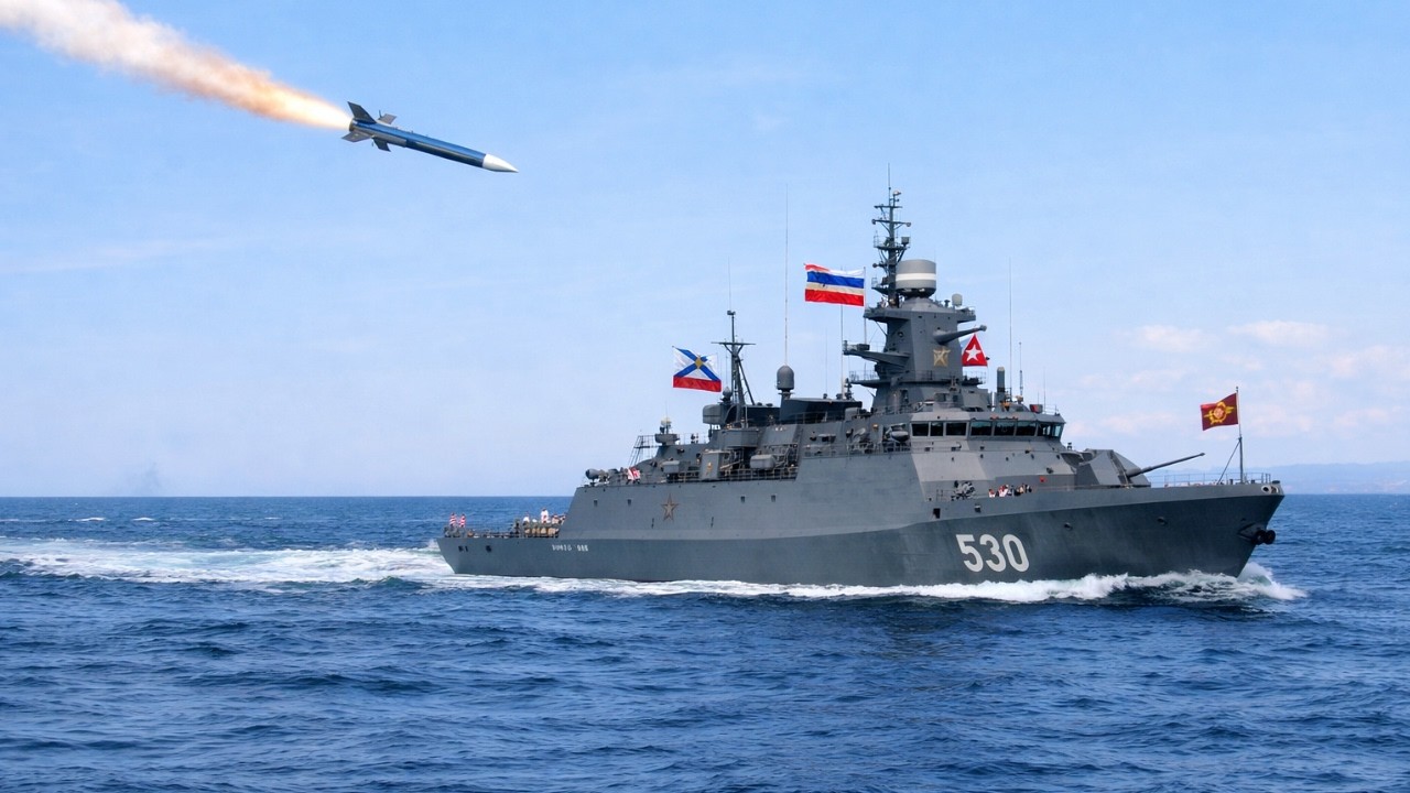 Ukraine STRUCK Russia's $750M Corvette Carrying 500 Cruise Missiles