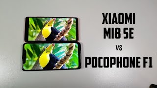 Pocophone F1 vs Xiaomi MI8 SE Screen IPS vs Amoled comparison/Speakers/Camera test