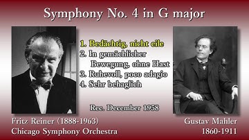 Mahler: Symphony No. 4, Reiner & CSO (1958) マーラー 交響曲第4番 ライナー(詞字幕有)