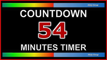 ⏰ 54 Minutes Timer - Countdown Full HD 1080p - Background Relaxing Music