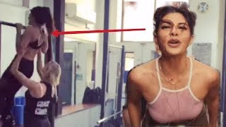 Jacqueline Fernandez Full Muscles Workout Video In Gym....