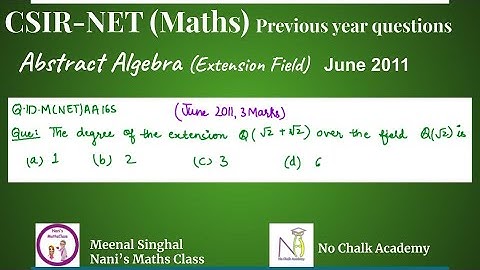Abstract Algebra (Extension field), CSIR UGC NET Question, June 2011 (Q.ID.M(NET)AA16S)