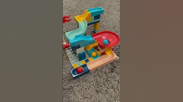 Satisfying ASMR Build - Marble Run Slide Colorful Building Blocks