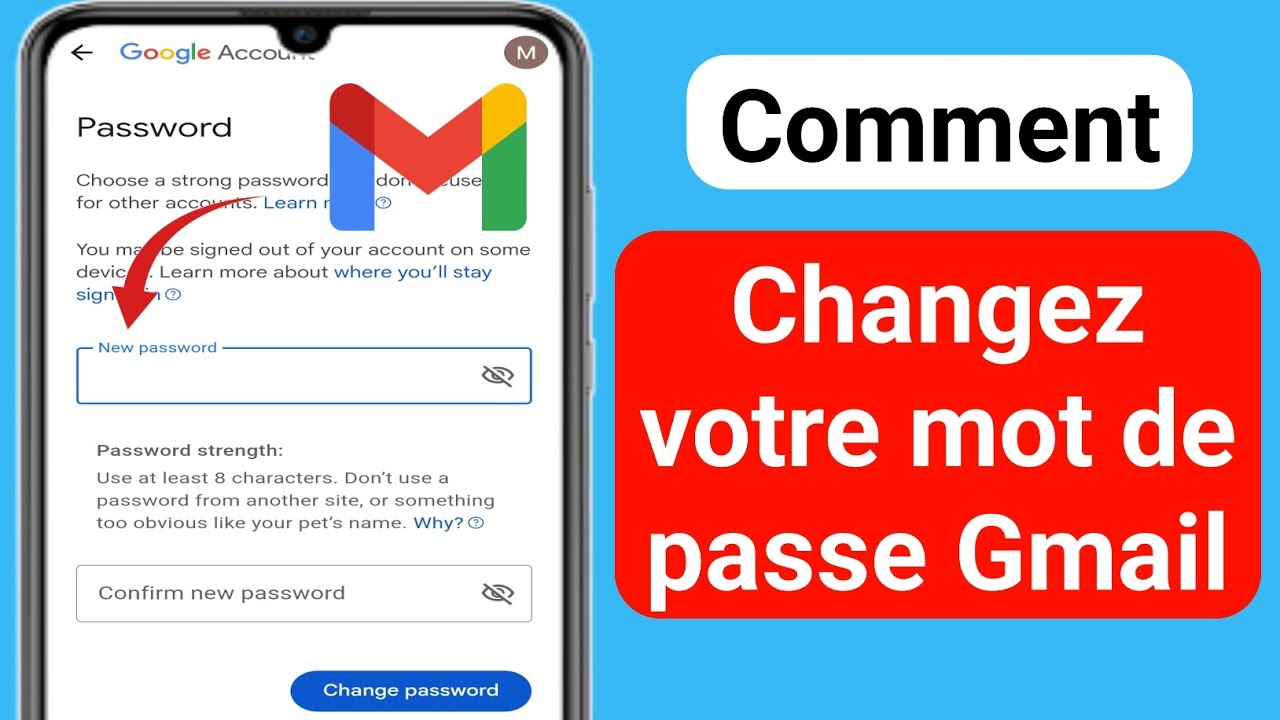 Comment changer le mot de passe Gmail || Changement de mot de passe