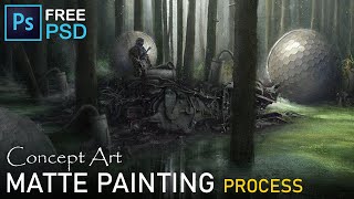 Matte Painting Process | Environment Concept Art | Photo manipulation | Photoshop Time Lapse